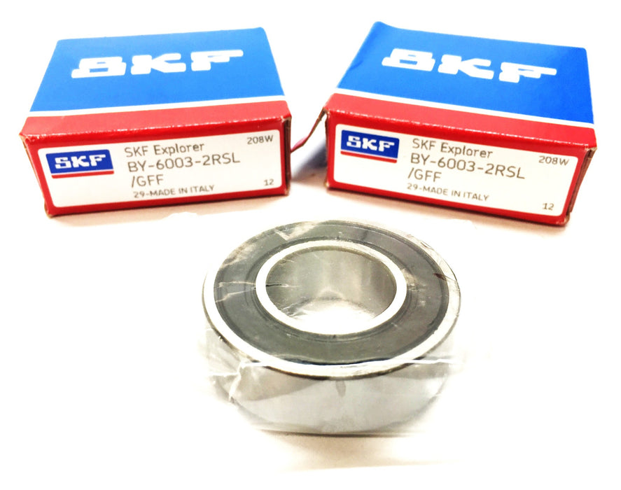 SKF Sealed Single-Row Roller Bearing BY-6003-2RSL/GFF [Lot of 2] NOS
