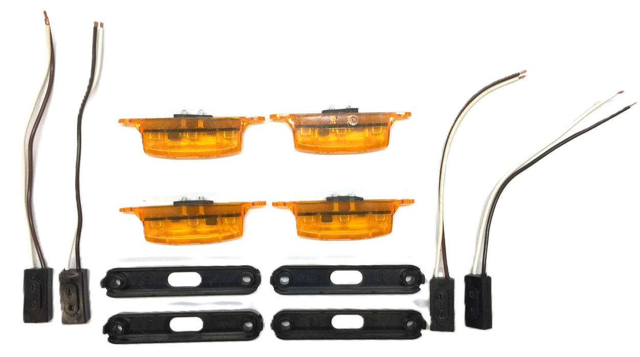 PM 3-1/2" Amber 2-Wire Marker Light 167 [Lot of 4] NOS
