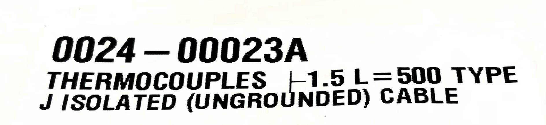 HRS Thermocouple Probe L=500 Type J Isolated (Ungrounded) 0024-00023A NOS