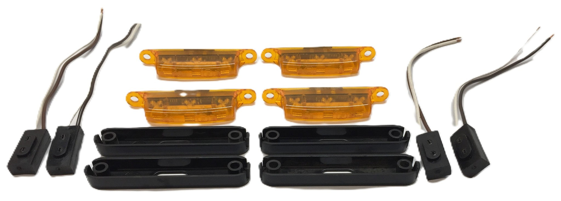 PM 3-1/2" Amber 2-Wire Marker Light 167 [Lot of 4] NOS