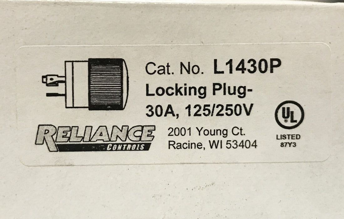 Reliance Controls 30A 125/250V Generator Plug L1430P [Lot of 4] NOS