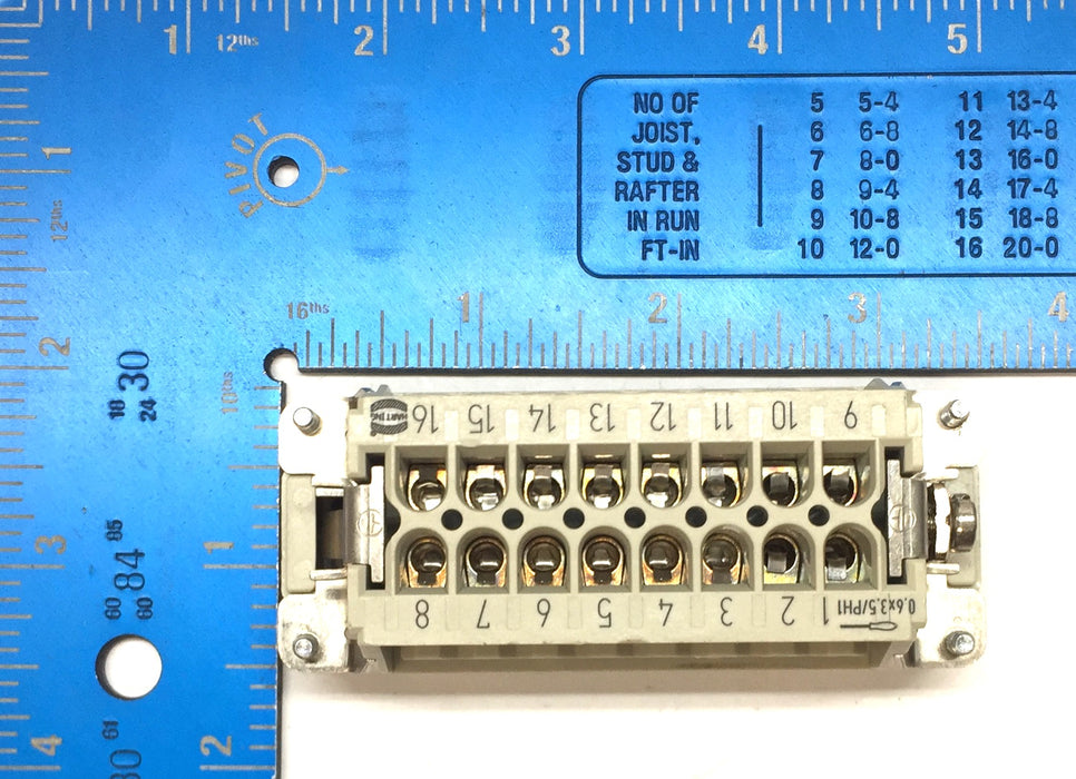 Harting Han 16E-STI-S Insert Connector 09330162601 [Lot of 3] USED