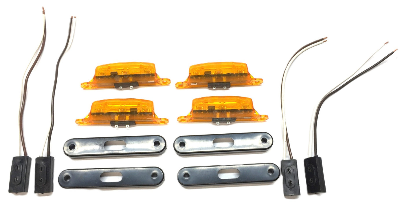 PM 3-1/2" Amber 2-Wire Marker Light 167 [Lot of 4] NOS
