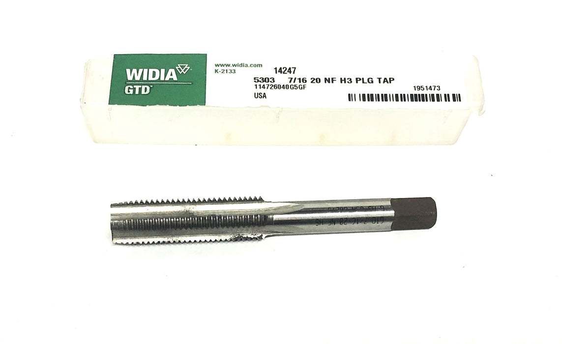 Widia GTD 7/16 20 NF H3 4 Flute Straight Plug Tap 14247 (5303) NOS