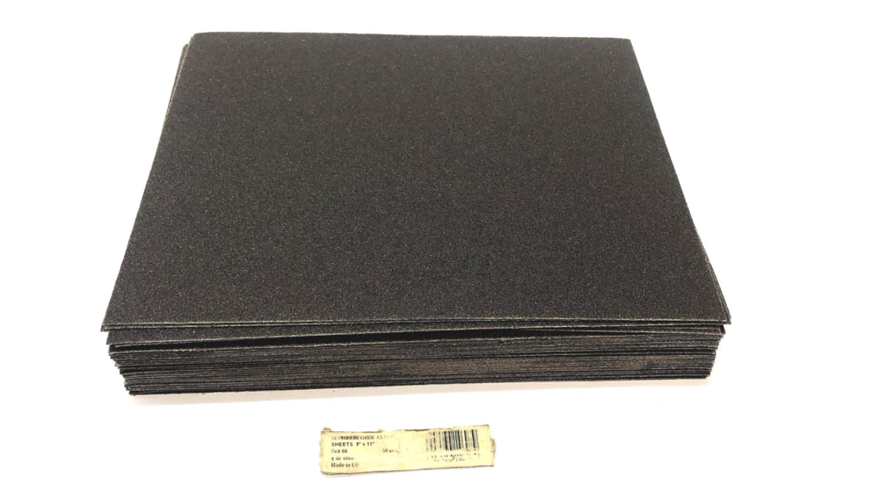 Unbranded Pack of (50) 60 Grit 9" X 11" Aluminum Oxide Cloth NOS