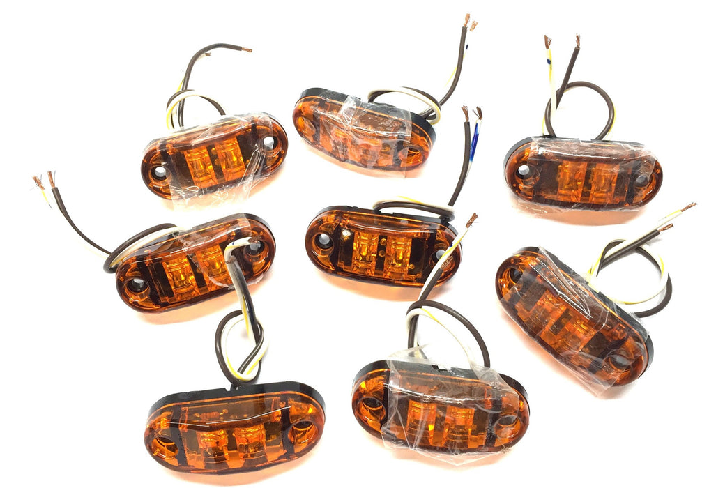 ILC Clearance Marker 2-Wire Amber Light SM-100 A/R [Lot of 8] NOS