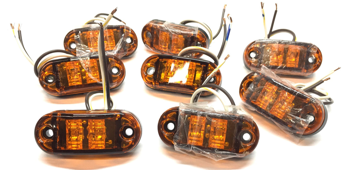 ILC Clearance Marker 2-Wire Amber Light SM-100 A/R [Lot of 8] NOS