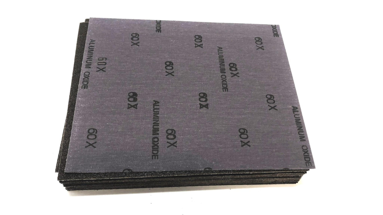 Unbranded Pack of (50) 60 Grit 9" X 11" Aluminum Oxide Cloth NOS