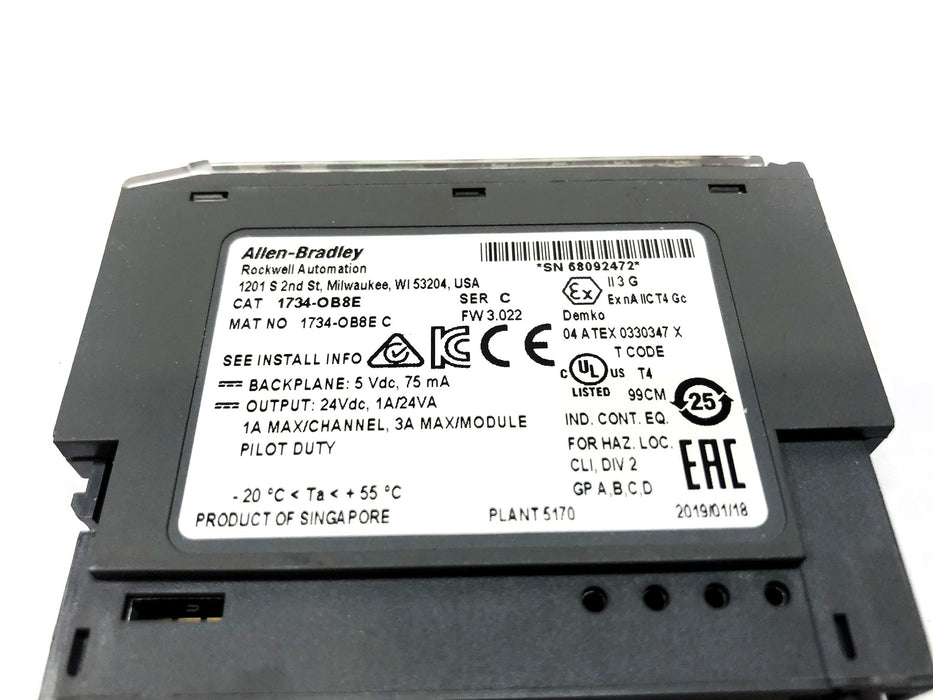 Allen-Bradley Series C I/O 8 Point Digital Output Module 1734-OB8E NOS
