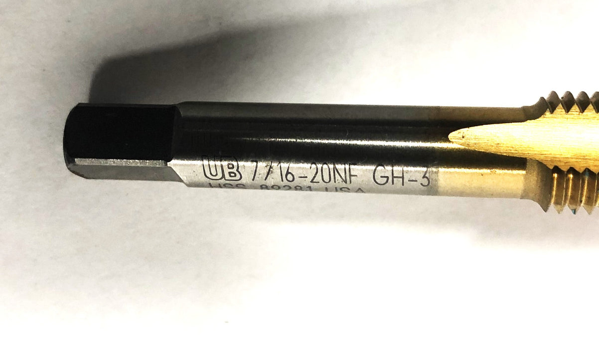 UB 7/16-20 NF GH3 HSS 3 Flute Spiral Point Tap 89281 [Lot of 2] NOS