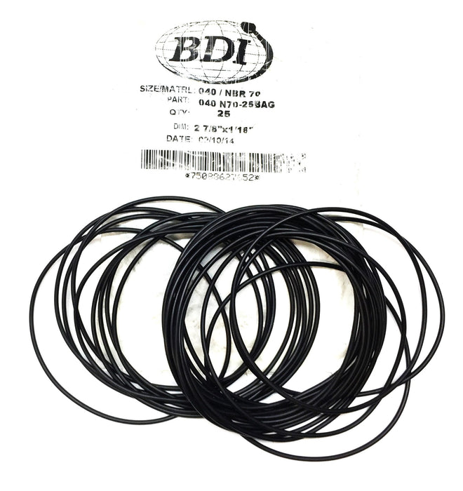 BDI 040 N70-25BAG 2-7/8"x 1/16" O-Ring Pack (25pcs) 040 N70-25BAG NOS