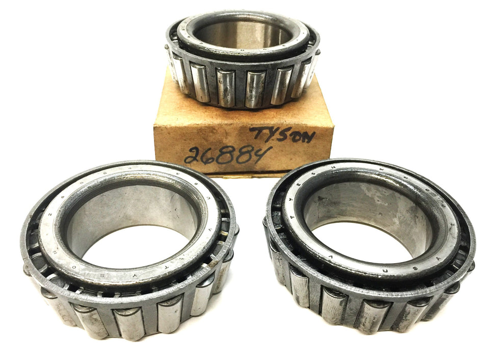 Tyson Tapered Roller Bearing Cone 26884 [Lot of 3] NOS