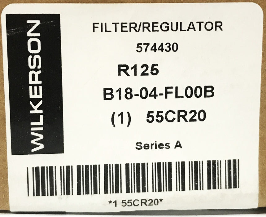 Wilkerson Pneumatic System Filter Regulator B18-04-FL00B NOS