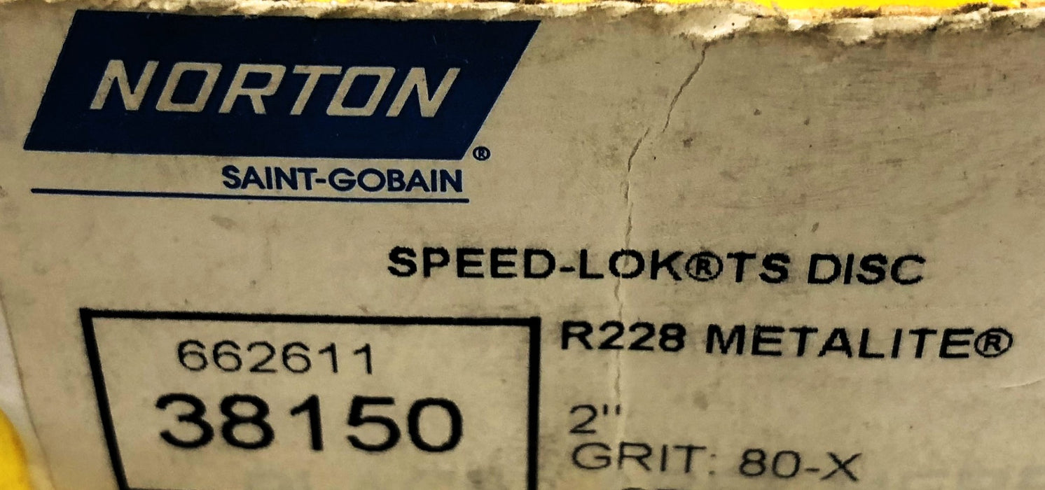Norton 80 Grit Quick Change Sanding Disc 66261138150 [Lot of 26] NOS