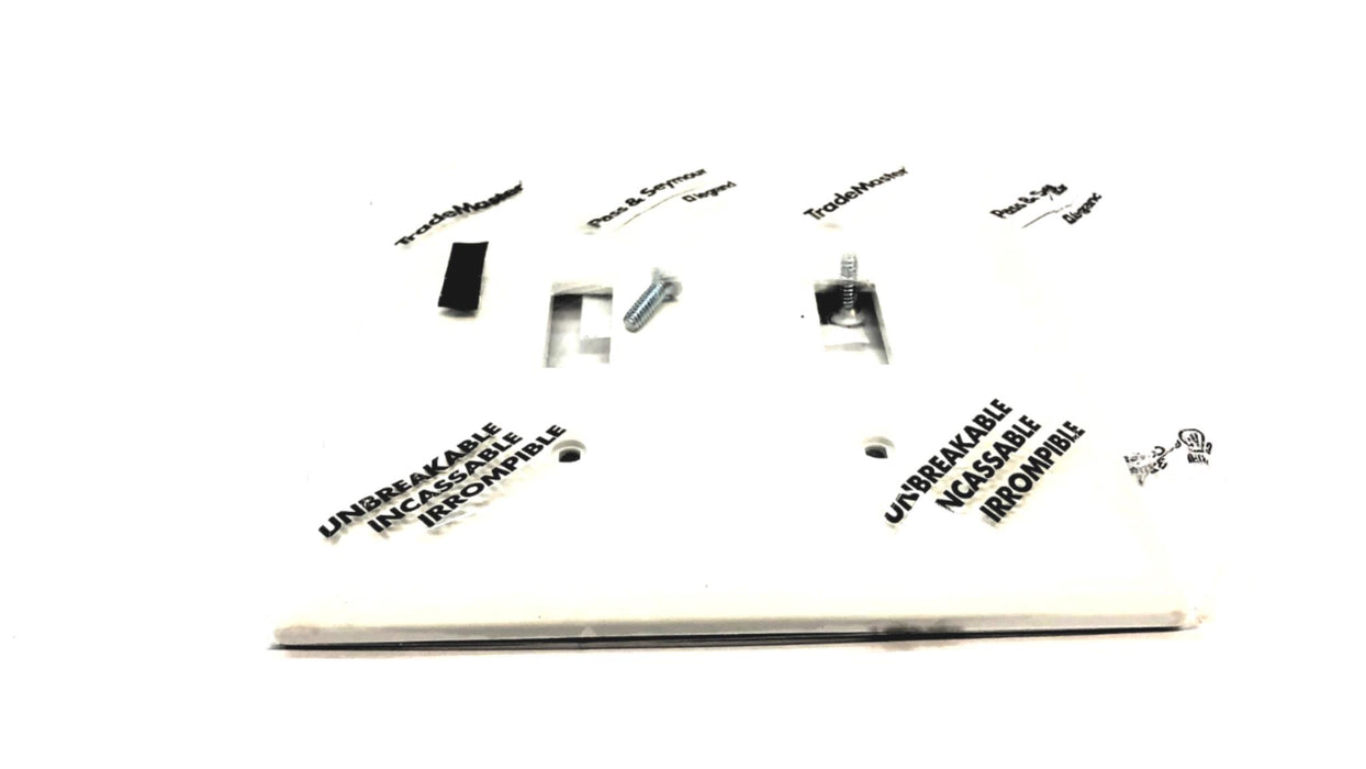 Pass & Seymour 2-Gang 2-Toggle Wall Plate TP2-W [Lot of 17 ] NOS