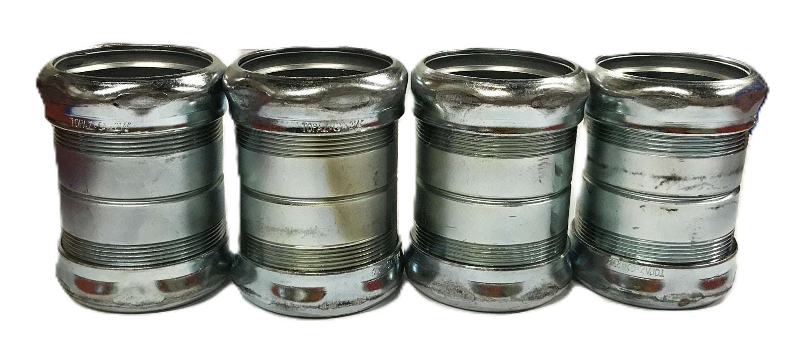 Topaz EMT Steel Compression Fitting 667S [Lot of 4] NOS