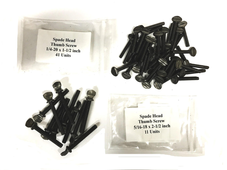 Unbranded Spade Head Thumb Screws, 2 Sizes [Lot of 52] NOS