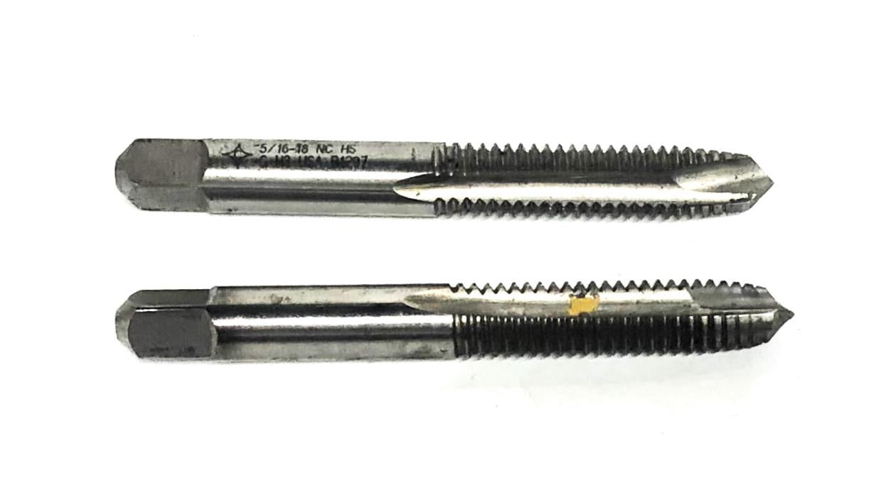 Cleveland 5/16-18 NC HS GH3 2 Flute Spiral Point Tap B1297 [Lot of 2] NOS