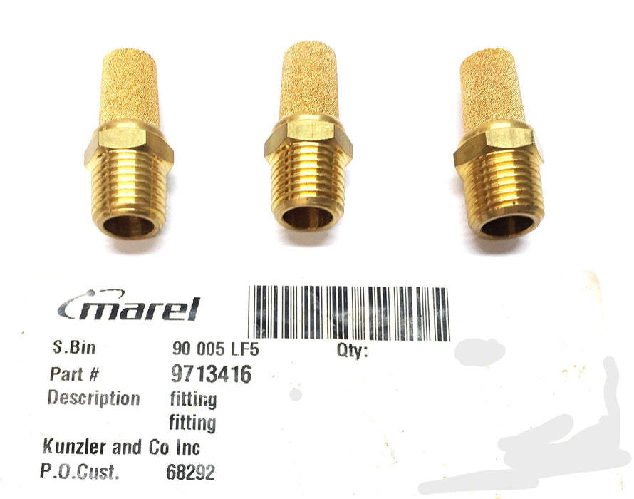 Marel M14-1.5 Sintered Brass Muffler Silencer 9713416 [Lot of 3] NOS