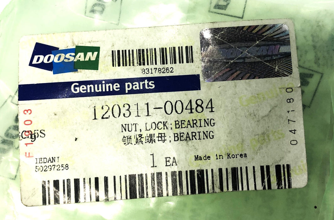 Doosan Bearing Lock Nut 120311-00484 NOS