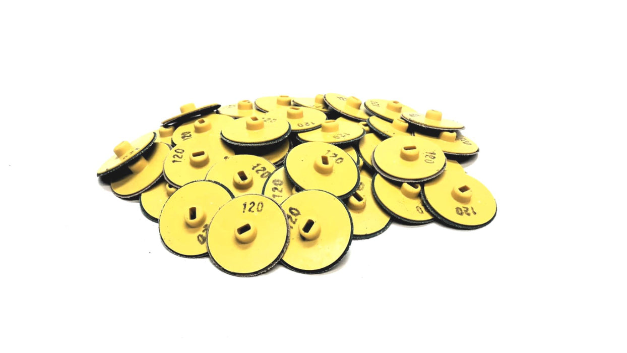 Unbranded 120 Grit 1-1/2"" Quick Change Sanding Disc [Lot of 47] NOS