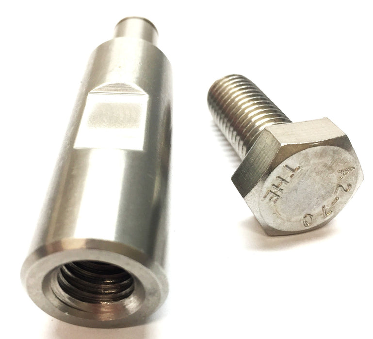 Marel Stainless Steel 3" Threaded Shaft Pin w/Bolt M12-1.7 9845933 [Lot of 2]NOS