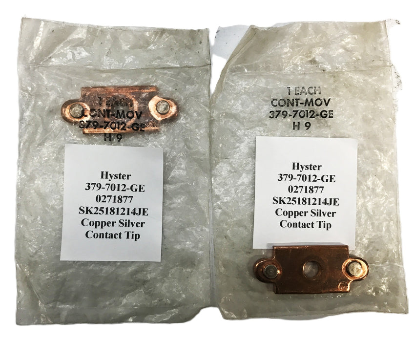 Hyster Forklift Copper Silver Moving Contact Tip 0271877 [Lot of 2] NOS