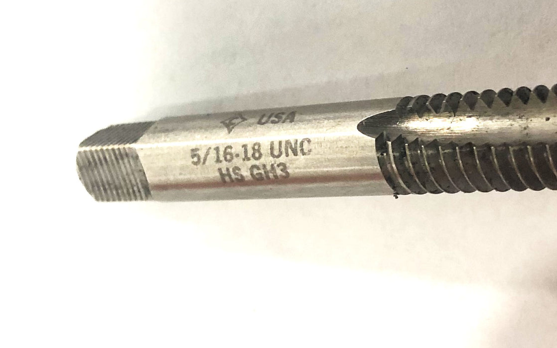 Cleveland 2 Flute HS GH3 UNC Spiral Point Tap 5/16-18 [Lot of 3] NOS
