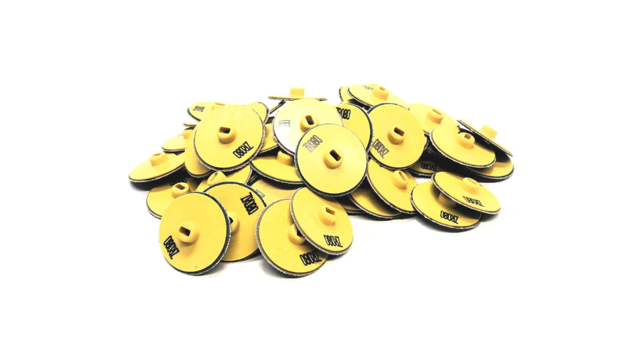 Unbranded 80 Grit 1-1/2" Quick Change Sanding Disc ZR080 [Lot of 54] NOS