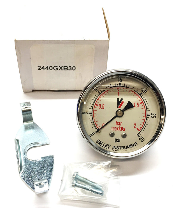 Valley Instrument Liquid Filled Pressure Gauge 2440GXB30 NOS