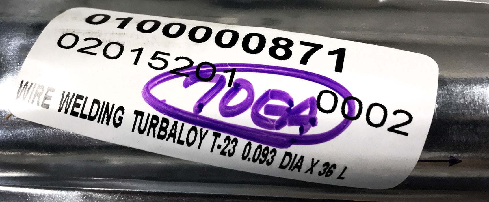 Mc-Grade Pack of (70) .093" Diameter x 36" OAL Wire Welding Turbaloy T-23 NOS