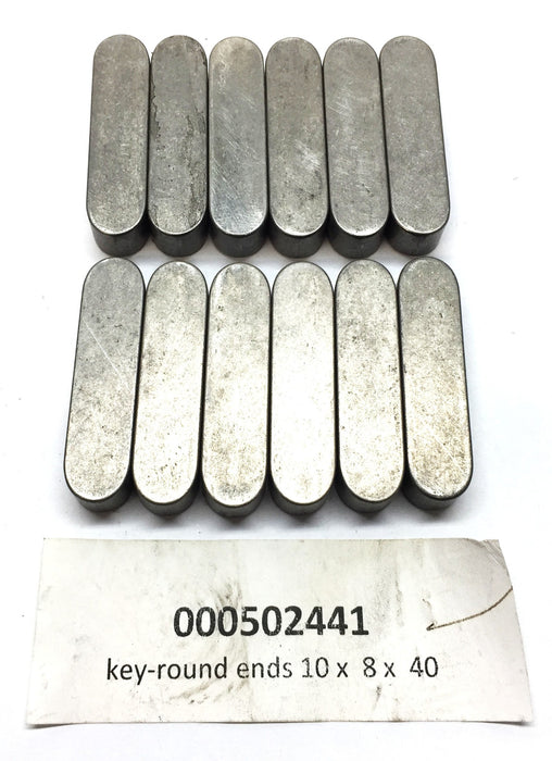 Unbranded 10mm x 8mm x 40mm Key Round End 000502441 [Lot of 12] NOS