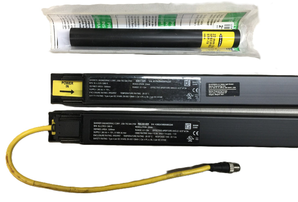 Banner EZ-Screen LS Kit (Rec: SLLCR23-1260-S/Emit: SLLCE23-1260-S) NOS