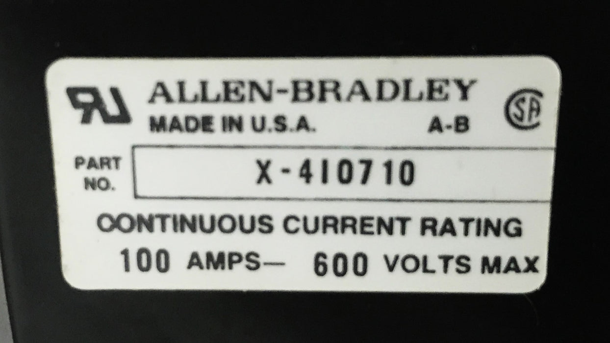 Allen-Bradley 3-Pole Fuse Block (with Hardware) X-4107-10 NOS