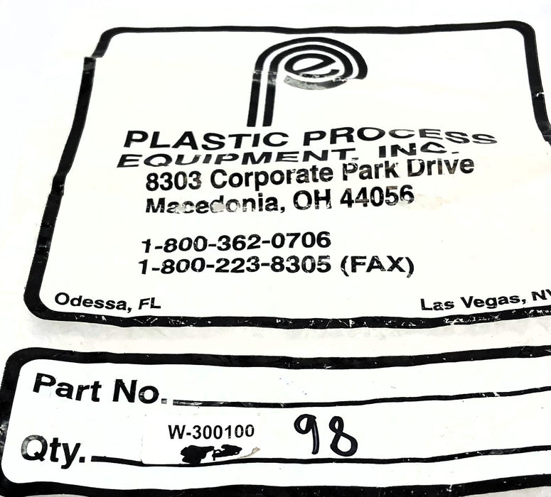 Plastic Process Equipment Pack of (98) Silicone Seal W-300100 NOS