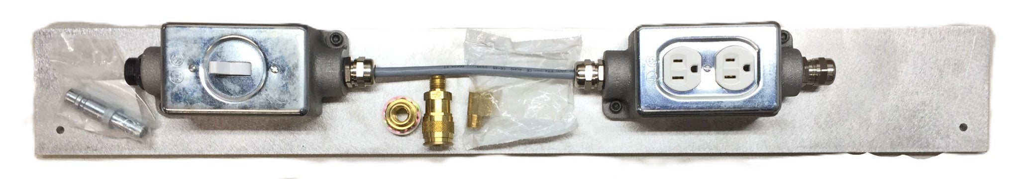 H.H. Barnum Aluminum Backplate Industrial Switch Kitted Assembly HBB-125488 NOS