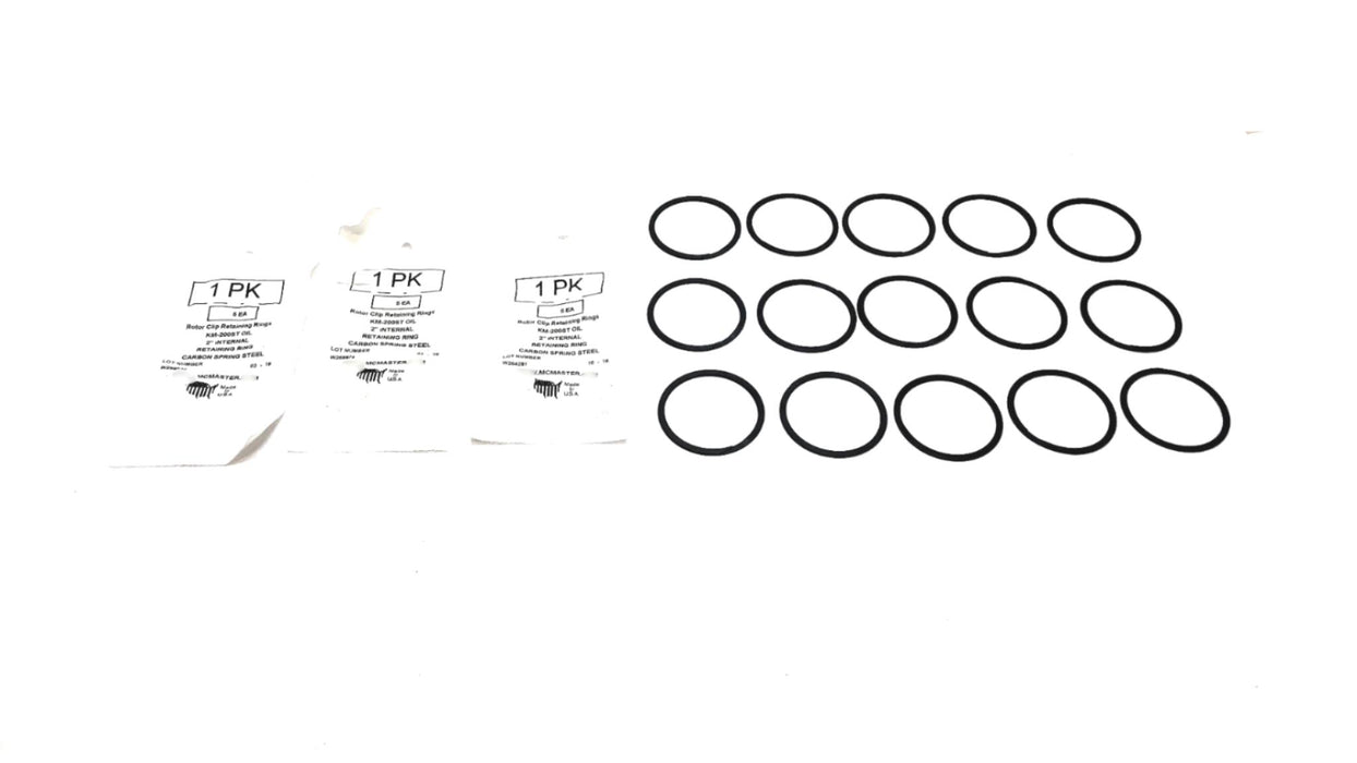 McMaster 2" Internal Rotor Clip Retaining Ring KM-200ST [Lot of 15] NOS