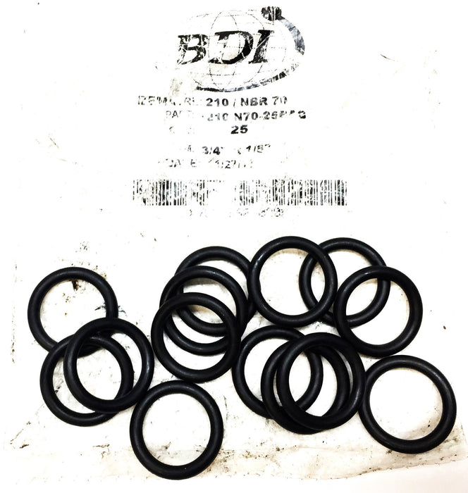 BDI 210 NBR 70 3/4"x 1/16" O-Ring Pack (14pcs) 210 N70-25BAG NOS