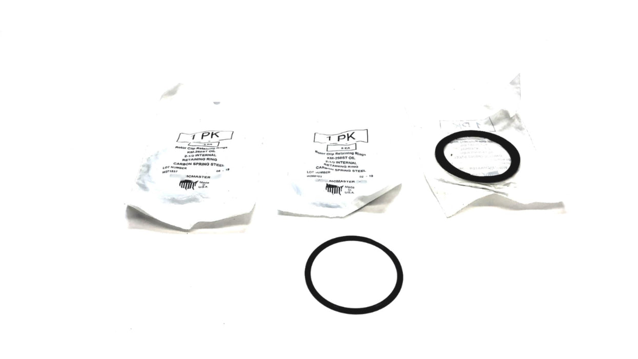 McMaster 2-1/2" Internal Rotor Clip Retaining Ring KM-250ST [Lot of 15] NOS
