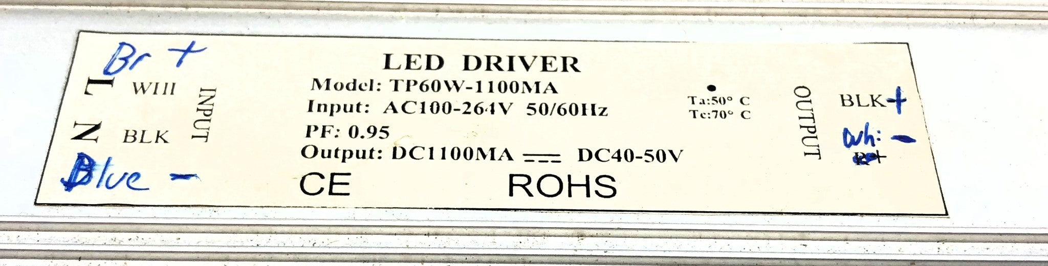 Unbranded LED Driver Power Supply TP60W-1100MA USED