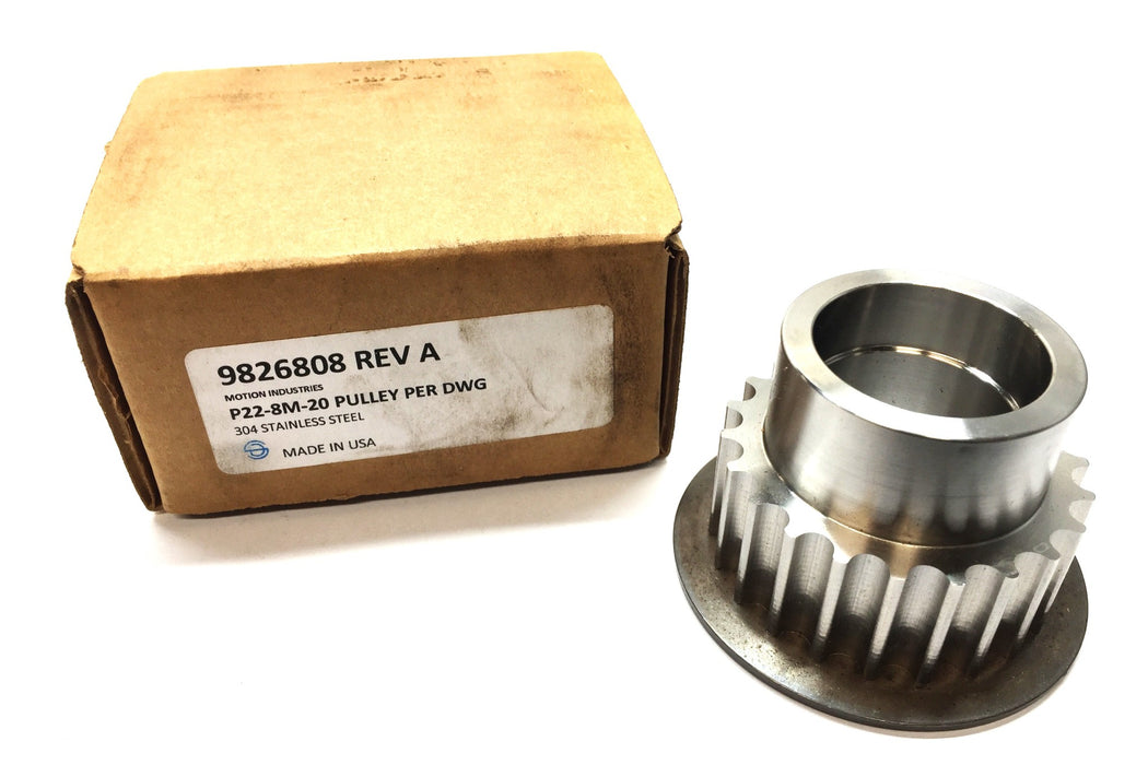Motion Industries Sprocket P22-8M-20 Pulley per DWG 9826808 REV A NOS
