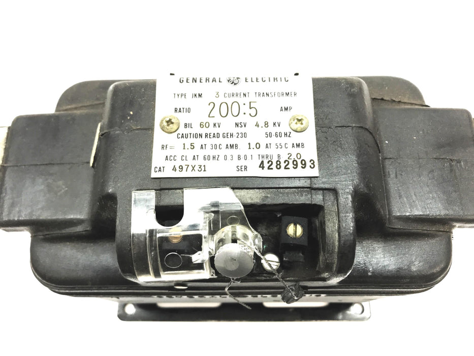 General Electric JRM-3 Ratio 200:5 Current Transformer 497X31 USED