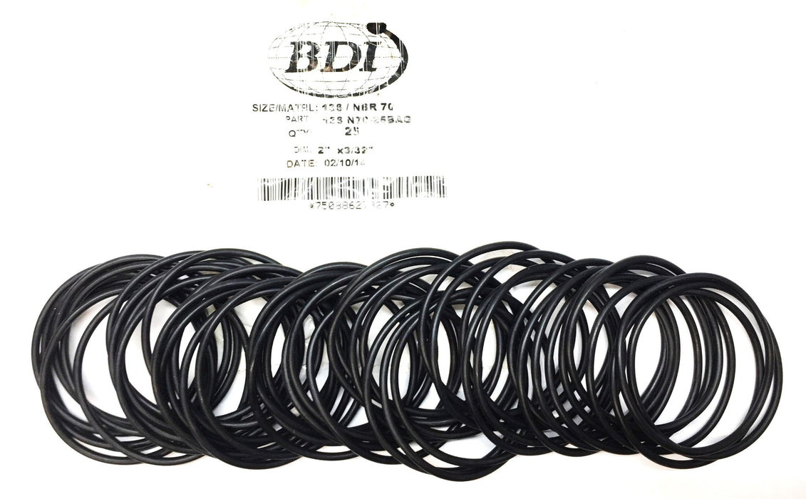 BDI 136 NBR 70 2"x 3/32" O-Ring Pack (47pcs) 136 N70-25BAG NOS