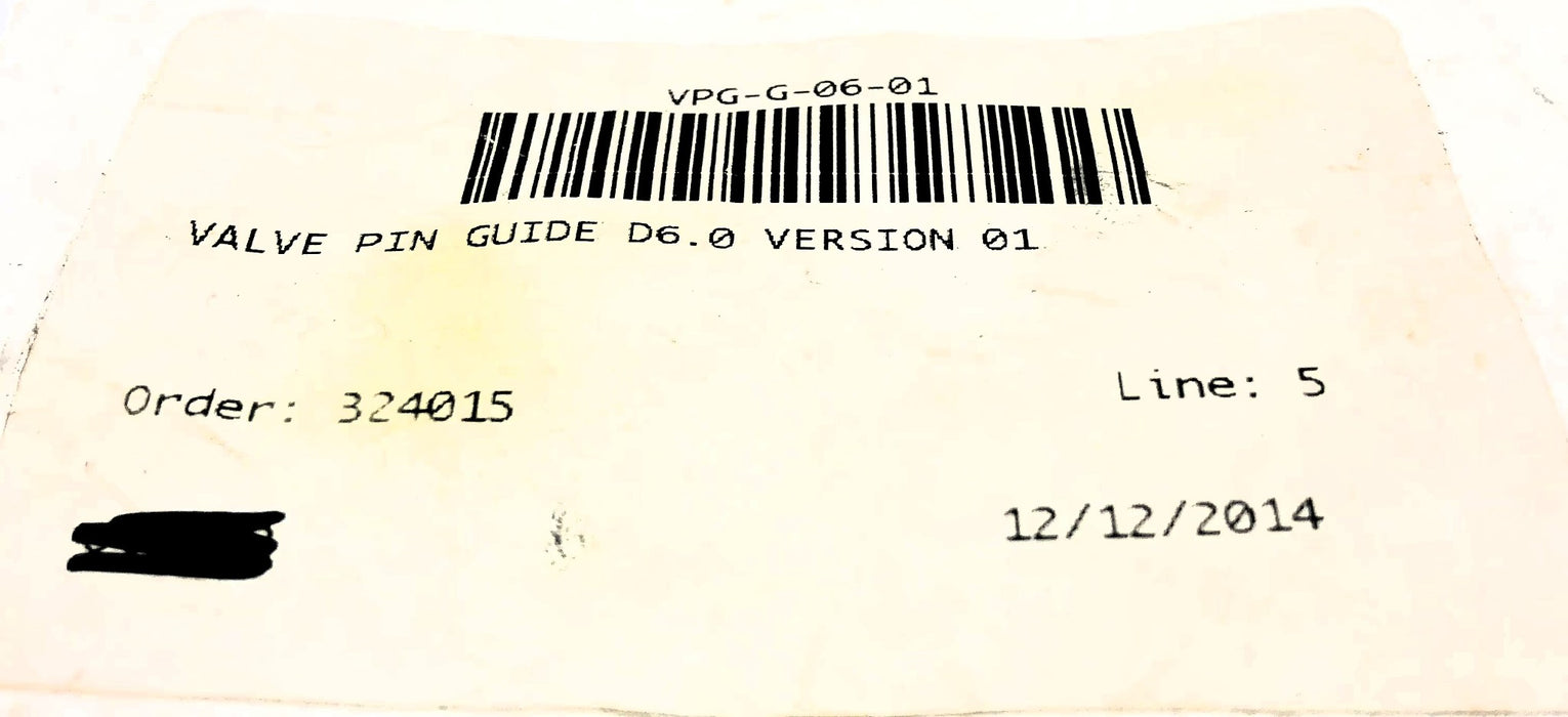 Unbranded Valve Pin Guide D6.0 Version 01 VPG-G-06-01 [Lot of 5] NOS