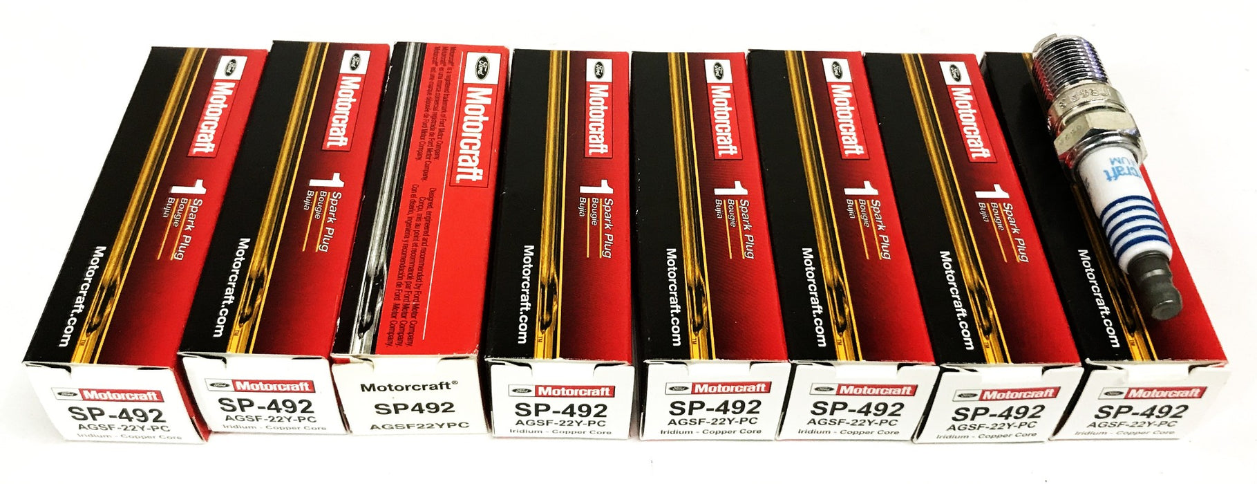 Motorcraft Suppressor Spark Plug SP-492 [Lot of 8] NOS
