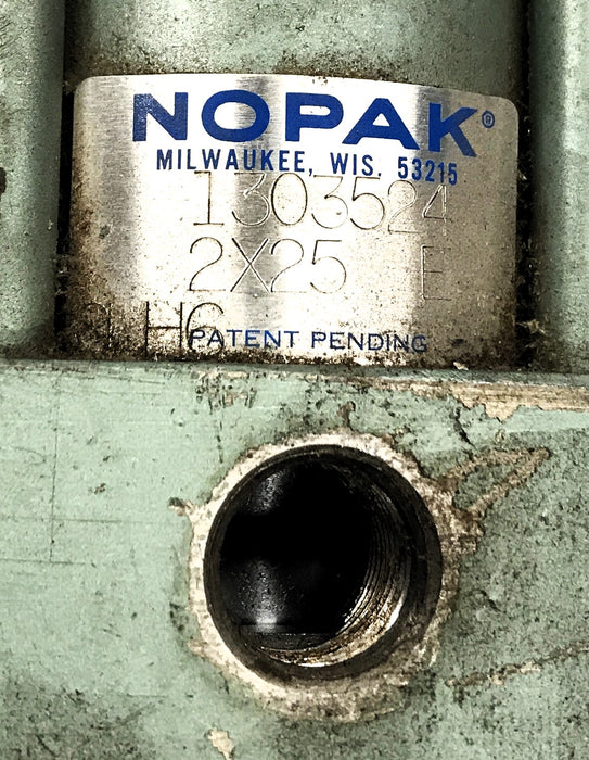 Nopak CLH6 Pneumatic Cylinder 1303524 2X25E USED