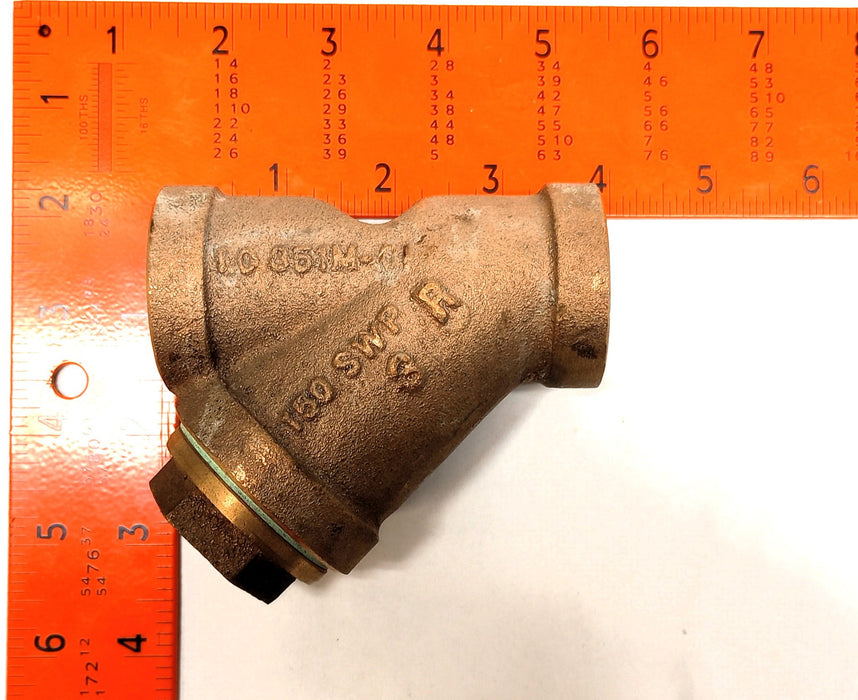 Mueller 1" Brass Y Strainer Valve 351M-01 150 SWP NON-THREADED NOS