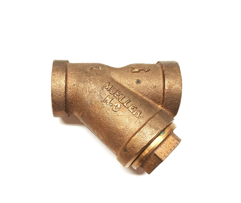 Mueller 1" Brass Y Strainer Valve 351M-01 150 SWP NON-THREADED NOS