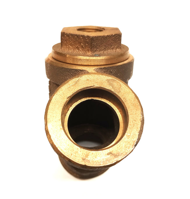 Mueller 1" Brass Y NO STRAINER Valve 351M-01 150 SWP NON-THREADED NOS