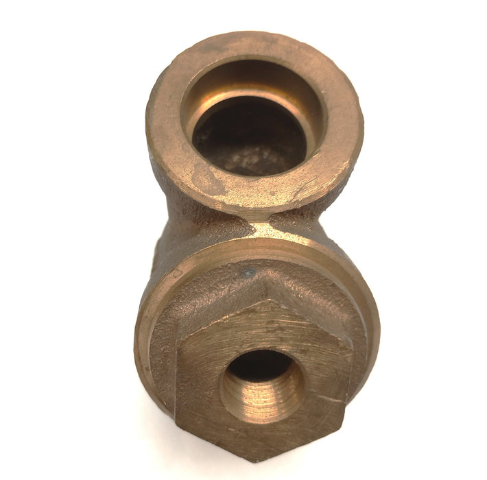 Mueller 1" Brass Y NO STRAINER Valve 351M-01 150 SWP NON-THREADED NOS